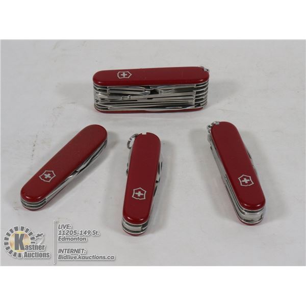 4 SWISS ARMY KNIVES