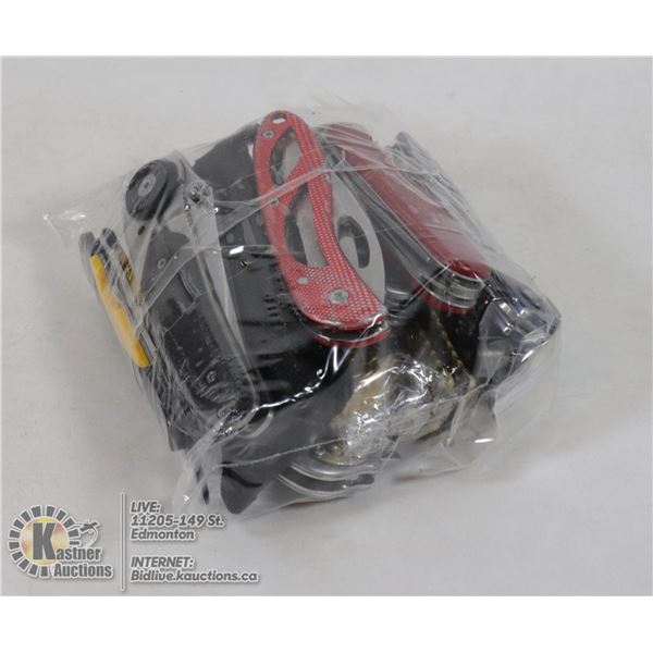 BAG OF ASSORTED POCKET KNIVES