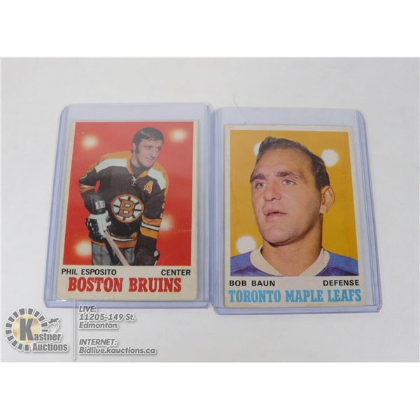 1970 BOB BAUN TORONTO MAPLELEAFS CARD