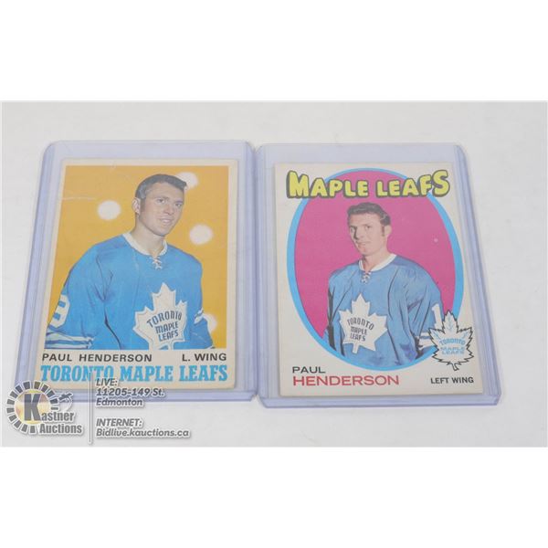1970S PAUL HENDERSON NHL CARD LOT