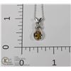 Image 1 : #174-CITRINE PENDANT/ NECKLACE 18"