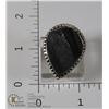 Image 1 : #129-BLACK TOURMALINE RING SIZE 10