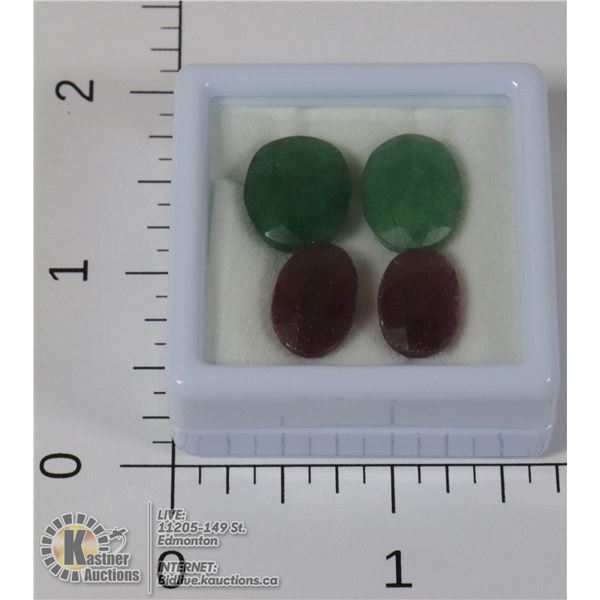#321-RUBY/ EMERALD GEMSTONE 31.95ct