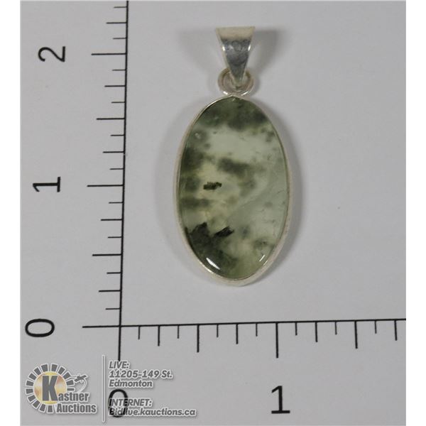 #228-PREHNITE PENDANT