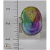 Image 1 : #124-RAINBOW SOLAR QUARTZ RING SIZE 9.25