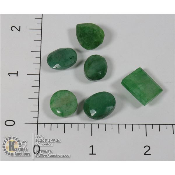 #104-GREEN EMERALD GEMSTONES 59.10ct