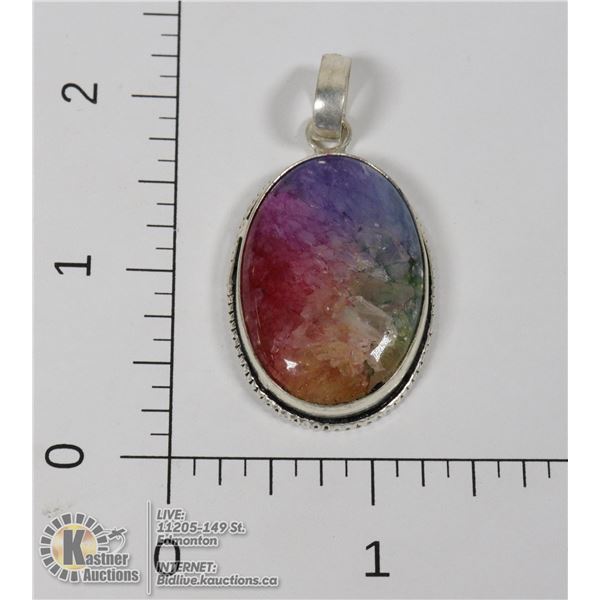 #241-RAINBOW SOLAR QUARTZ PENDANT