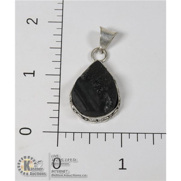 #236-BLACK TOURMALINE PENDANT (RAW)