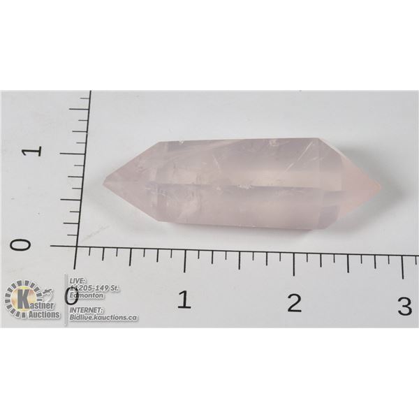 #201-PINK ROSE QUARTZ 36.61g/ W-22.5mm L-61.1mm