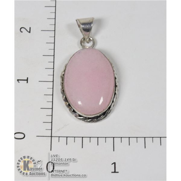 #225-PINK ROSE QUARTZ PENDANT