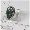 Image 1 : #258-GREEN MOSS AGATE RING SIZE 7.75