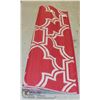 Image 1 : LARGE RED AND WHITE CARPET