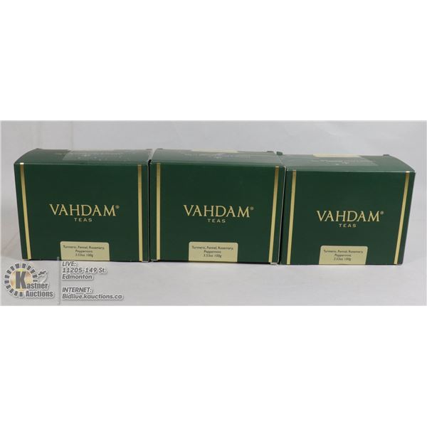 LOT OF 3 BOXES OF VAHDAM TEAS