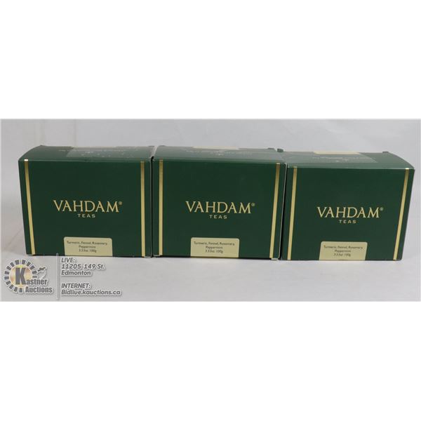 LOT OF 3 BOXES OF VAHDAM TEAS