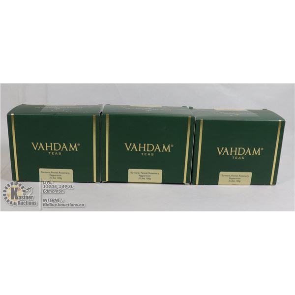 LOT OF 3 BOXES OF VAHDAM TEAS