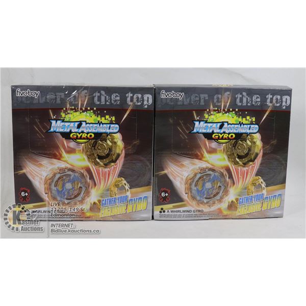 LOT OF 2 METAL ASSEMBLED GYRO