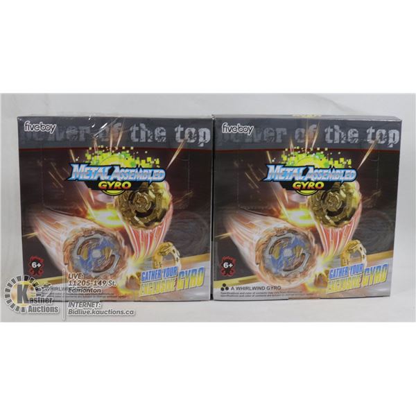 LOT OF 2 METAL ASSEMBLED GYRO