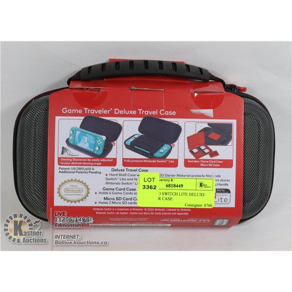 NINTENDO SWITCH LITE DELUXE TRAVELER CASE