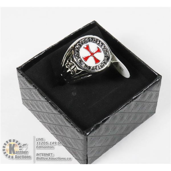 316L STEEL KNIGHTS TEMPLAR RING SIZE 11