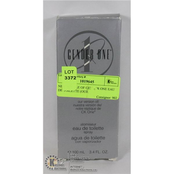 NEW BOTTLE OF GENDER ONE EAU DE TOILETTE (OUR