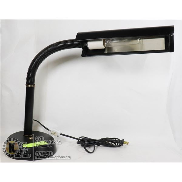 BLACK BANKERS STYLE DESK LAMP WITH ADJUSTABLE