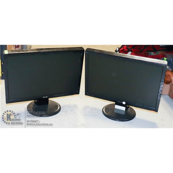 PAIR OF 19" ASUS MONITORS