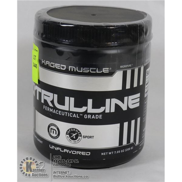 KAGED MUSCLE CITRULLINE DIETARY SUPPLEMENT, 200GR