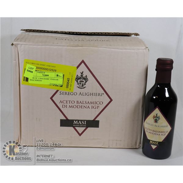 CASE OF 12 BALSAMIC VINEGAR - MASI SEREGO