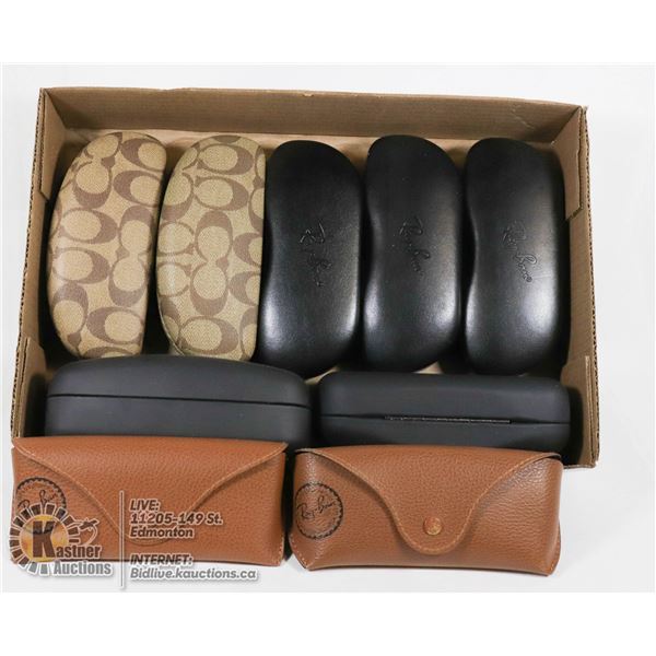 GLASS CASES- ASSORTED FOR RAY-BAN, COACH,