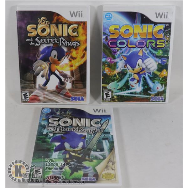 THREE WII GAMES - WINTER SPORTS, NHL2K10 & TIGER