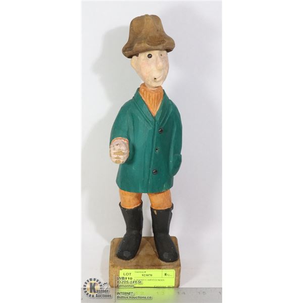 VINTAGE HAND CARVED MAN