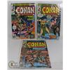 Image 1 : 3 VINTAGE CONAN THE BARBARIAN COMICS