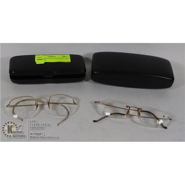 2 VINTAGE EYEGLASS FRAMES B&L 1-10 12K GF