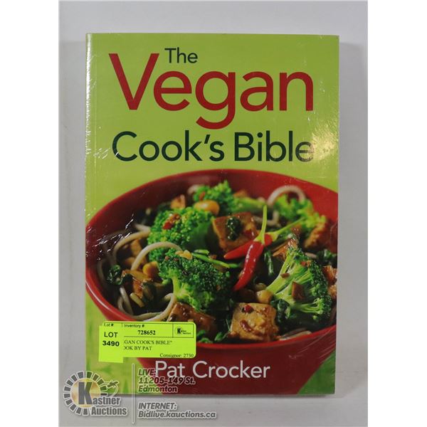 "THE VEGAN COOK'S BIBLE" COOKBOOK BY PAT