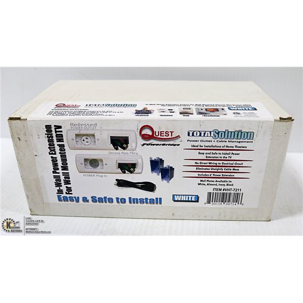 INWALL POWER EXTENSION FOR WALL MOUNTED TVQUEST