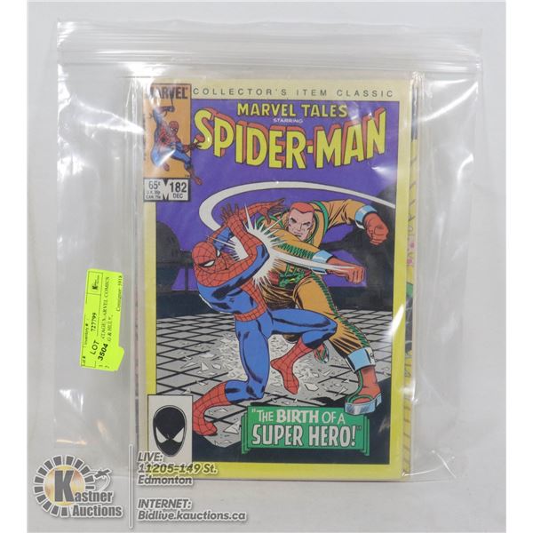 3 ASSTD VINTAGE MARVEL COMICS 2 IN 1 THING & HULK,