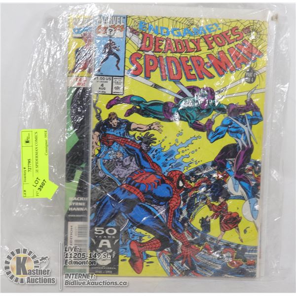 FOUR VINTAGE SPIDERMAN COMICS