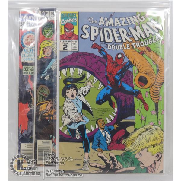 3 ASSTD VINTAGE MARVEL COMICS AMEAZING SPIDERMAN,