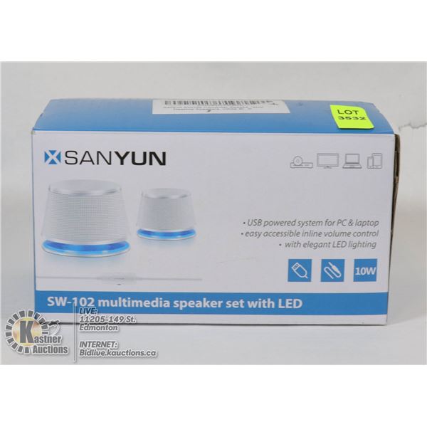 SW-102 MULTIMEDIA SPEAKER WITH LED