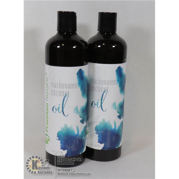 2 BOTTLES OF FRACTIONATED COCONUT OIL