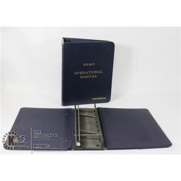 VINTAGE RCMP CONFIDENTIAL OPERATIONAL MANUAL