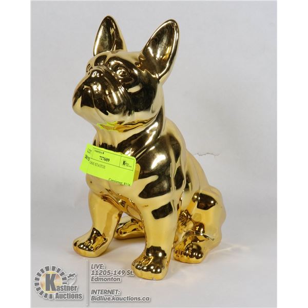 GOLD DOG STATUE