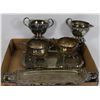 Image 1 : BOX OF SILVER PLATED CREAM AND SUGAR SETS