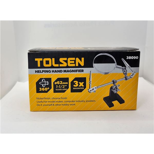 3) NEW TOLSEN HELPING HANDS 3X MAGNIFIER