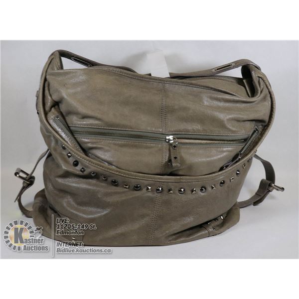 LARGE BROWN LEATHER PURSE