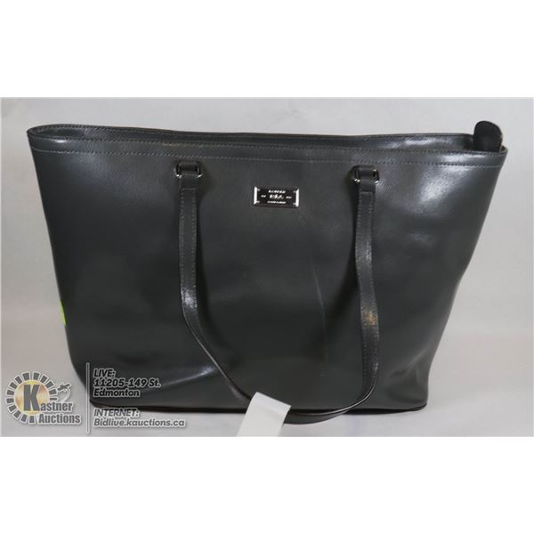 AUTHENTIC POLO RALPH LAUREN DARK GREY LEATHER