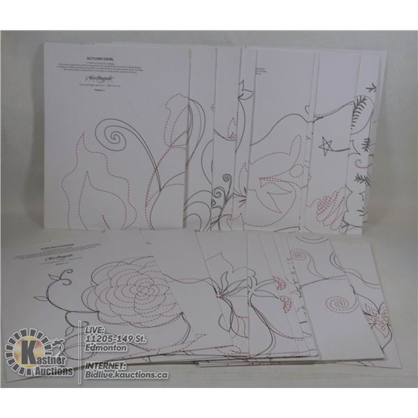 BOX OF VARIOUS QUILTING DESIGNS