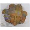 Image 1 : LARGE ART NOUVEAU FACE WALL PLAQUE