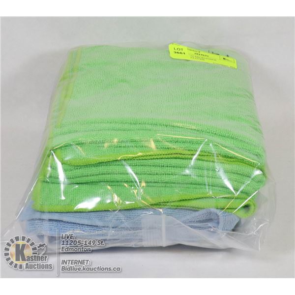 BAG WITH 12 MICROFIBER CLEANING CLOTHS