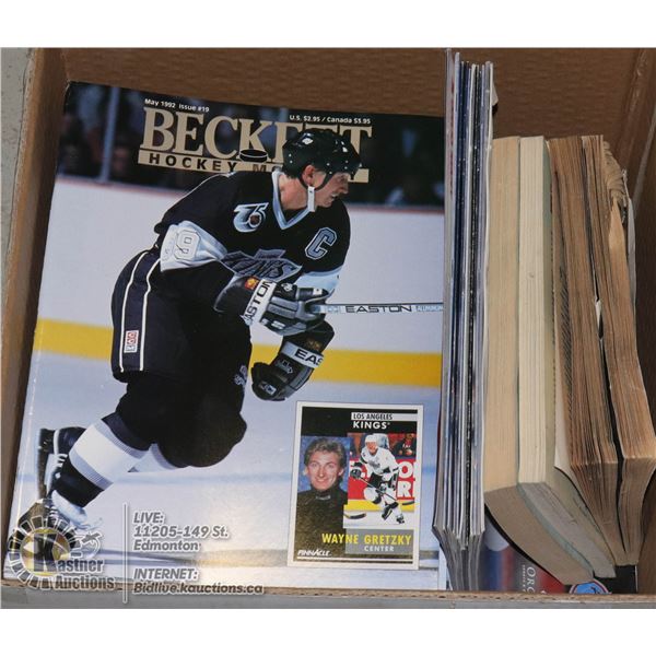 BOX OF HOCKEY BOOKS AND MAGAZINES